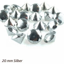 Goodymax® 20 Stück Deko Diamanten 20 mm silber