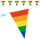 Goodymax® Wimpelkette 10 m STREIFEN Regenbogen Rainbow