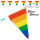 Goodymax® Wimpelkette 10 m STREIFEN Regenbogen Rainbow