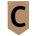 Goodymax® DIY-Buchstabenkette auf Kraftpapier Zeichen C