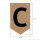 Goodymax® DIY-Buchstabenkette auf Kraftpapier Zeichen "C"