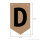 Goodymax® DIY-Buchstabenkette auf Kraftpapier Zeichen "D"