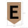 Goodymax® DIY-Buchstabenkette auf Kraftpapier Zeichen "E"