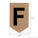 Goodymax® DIY-Buchstabenkette auf Kraftpapier Zeichen F