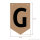 Goodymax® DIY-Buchstabenkette auf Kraftpapier Zeichen "G"
