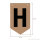 Goodymax® DIY-Buchstabenkette auf Kraftpapier Zeichen "H"