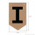 Goodymax® DIY-Buchstabenkette auf Kraftpapier Zeichen "I"