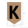Goodymax® DIY-Buchstabenkette auf Kraftpapier Zeichen "K"