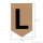 Goodymax® DIY-Buchstabenkette auf Kraftpapier Zeichen "L"