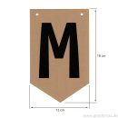 Goodymax® DIY-Buchstabenkette auf Kraftpapier Zeichen M