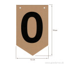 Goodymax® DIY-Buchstabenkette auf Kraftpapier Zeichen O
