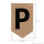 Goodymax® DIY-Buchstabenkette auf Kraftpapier Zeichen "P"