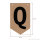 Goodymax® DIY-Buchstabenkette auf Kraftpapier Zeichen "Q"