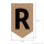 Goodymax® DIY-Buchstabenkette auf Kraftpapier Zeichen "R"
