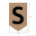 Goodymax® DIY-Buchstabenkette auf Kraftpapier Zeichen "S"
