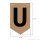Goodymax® DIY-Buchstabenkette auf Kraftpapier Zeichen "U"