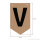 Goodymax® DIY-Buchstabenkette auf Kraftpapier Zeichen "V"
