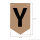 Goodymax® DIY-Buchstabenkette auf Kraftpapier Zeichen "Y"