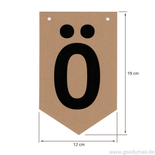 Goodymax® DIY-Buchstabenkette auf Kraftpapier Zeichen Ö