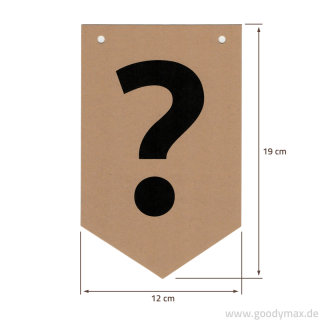 Goodymax® DIY-Buchstabenkette auf Kraftpapier Zeichen ?