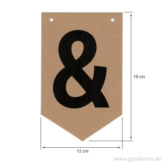 Goodymax® DIY-Buchstabenkette auf Kraftpapier Zeichen "&"