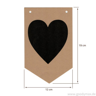 Goodymax® DIY-Buchstabenkette auf Kraftpapier Zeichen Herz