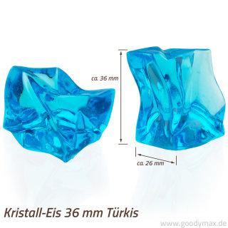 Goodymax® Kristall-Eis 36 mm Türkis 10 Stück