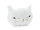 Kissen Katze weiß 42 x 32 cm