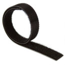25 m Klettband Back-to-Back schwarz 1 cm breit
