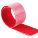 25 m Klettband Back-to-Back rot 2 cm breit