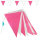 Goodymax® Wimpelkette 10 m Pink-Weiß