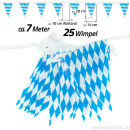 Goodymax® Wimpelkette 7 m Bavaria Polyester Stoff 14...