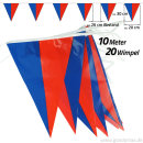 Goodymax® Wimpelkette 10 m DESIGN Blau-Rot 2-farbig