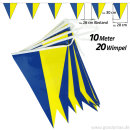 Goodymax® Wimpelkette 10 m DESIGN Blau-Gelb 2-farbig