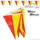 Goodymax® Wimpelkette 10 m DESIGN Rot-Gelb 2-farbig