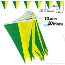 Goodymax® Wimpelkette 10 m DESIGN Grün-Gelb 2-farbig