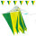 Goodymax® Wimpelkette 10 m DESIGN Grün-Gelb 2-farbig