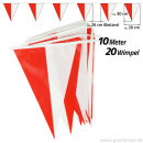 Goodymax® Wimpelkette 10 m DESIGN Rot-Weiß...