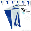 Goodymax® Wimpelkette 10 m DESIGN Blau-Weiß...