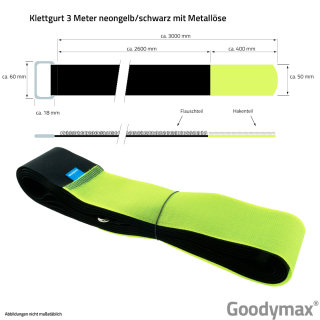 Klettgurt Metallöse 3 m neon EXTRASTARK