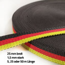 Ausverkauf Gurtband Deutschland 25 mm breit, 1,5 mm...