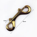 Ausverkauf Doppelkarabiner 89 mm, Messing