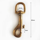 Ausverkauf Karabinerhaken Messing 15x80 mm rund mit...