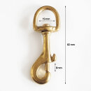 Ausverkauf Karabinerhaken Messing 19x82 mm rund mit...