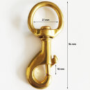 Ausverkauf Karabinerhaken Messing 27x94 mm rund mit...
