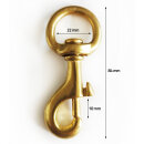 Ausverkauf Karabinerhaken Messing 22x84 mm rund mit...