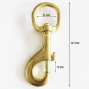Ausverkauf Karabinerhaken vermessingt 25x101 mm rund mit...
