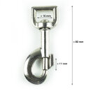 Ausverkauf Karabinerhaken 5/8" 16 x 80 mm mit Wirbel...