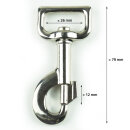 Ausverkauf Karabinerhaken 1" 26 x 79 mm mit Wirbel...