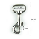 Ausverkauf Karabinerhaken 3/4" 19 x 54 mm mit Wirbel...
